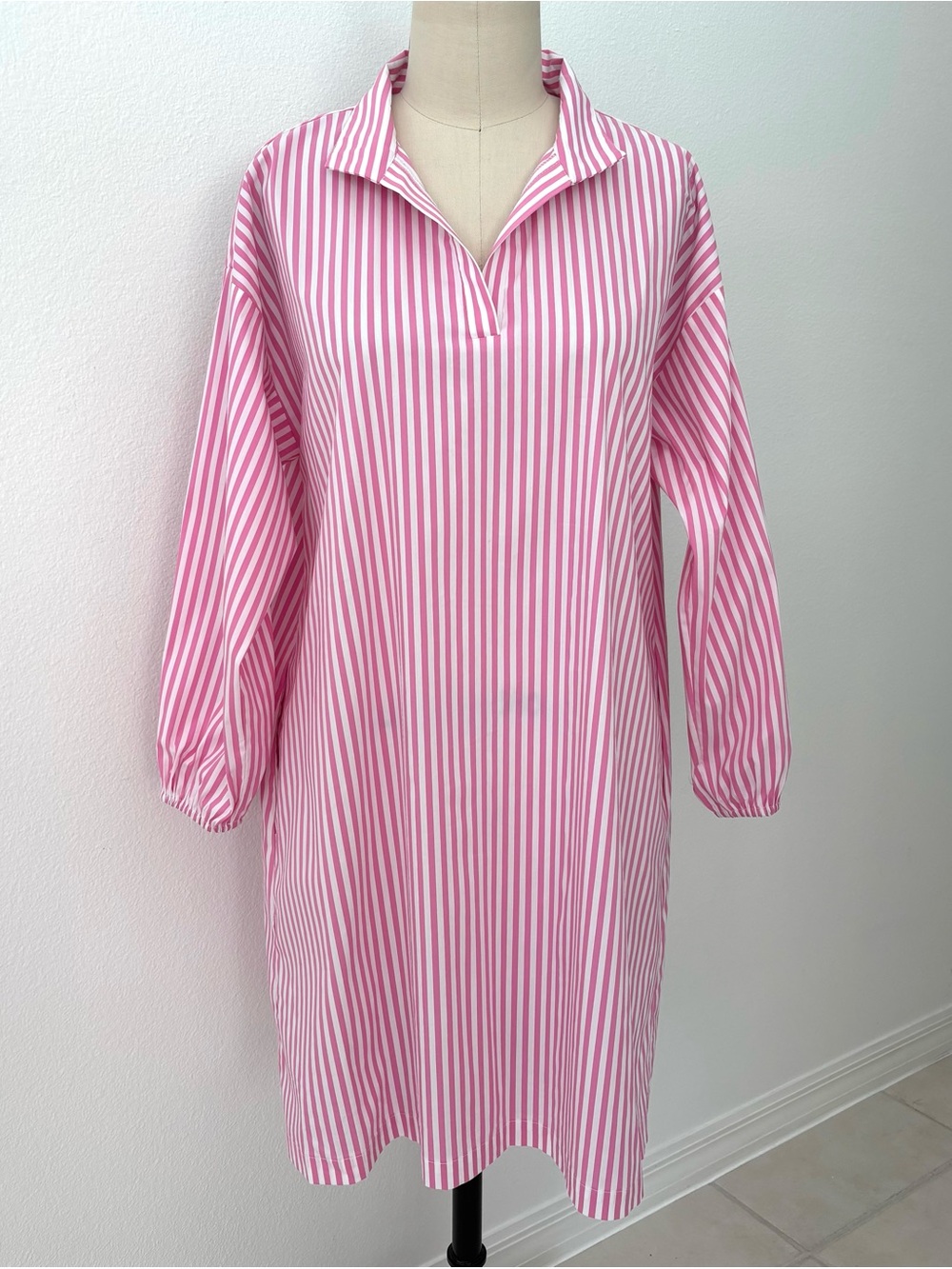 Jude Connally Florence Shift Dress NWT Stripe Peony Cotton Poplin M